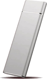 Mini externe harde schijf 2 TB - Mobiele draagbare externe opslag - Mobile portable extern storage drive - Geschikt voor Windows & Android op Laptop, PC en Telefoon - USB 3.1 Type C USB 3.1 Type A - USB 3.0 Micro - Zilver - 2TB