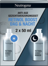 Neutrogena Retinol Boost 2-delige set, dag- en nachtcrème, anti-aging formule voor een beschermde, jong en gezond uitziende huid, 2 x 50 ml
