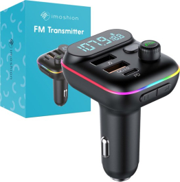 iMoshion FM Transmitter - Bluetooth Transmitter / Receiver voor in de auto - Handsfree bellen - Carkit & Autolader met USB-C - Auto Accessories