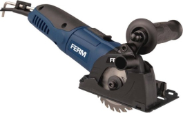 FERM Invalzaag/Mini-cirkelzaag - 500W - Ø85mm - variabele snelheden - incl. 3 zaagbladen, stofzuiging adapter en opbergkoffer